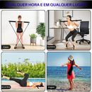 Barra Multifuncional de Pilates com Corda Elástica – Treinamento de Corpo, Costas e Alongamento