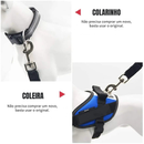 Cinto de Segurança para Pets – Cachorros e Gatos com Ajuste Seguro para Carro