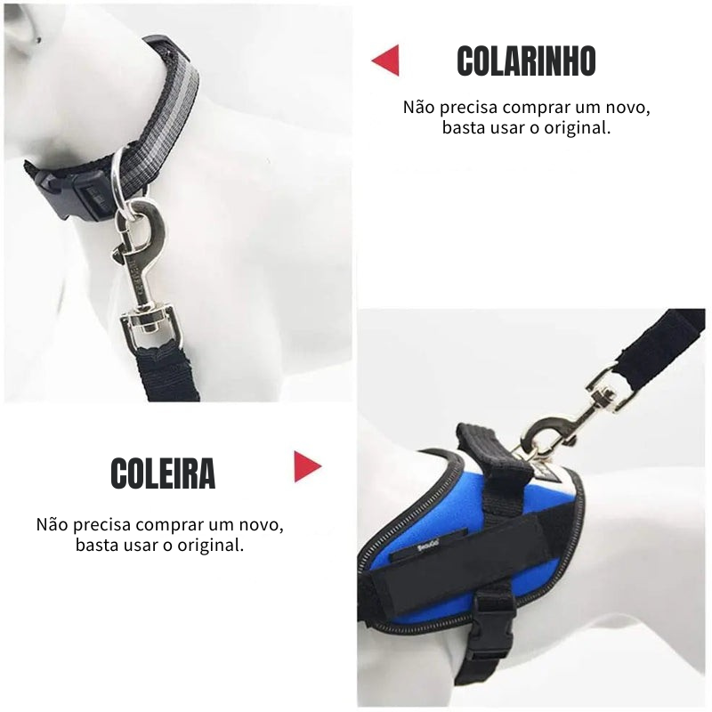 Cinto de Segurança para Pets – Cachorros e Gatos com Ajuste Seguro para Carro