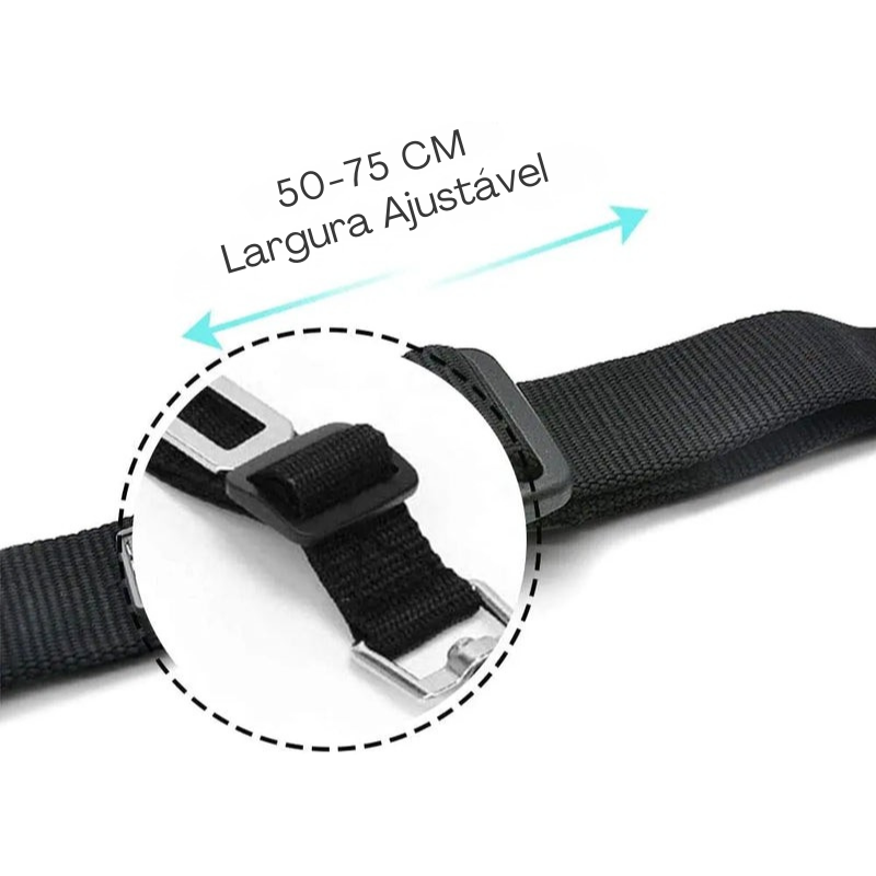 Cinto de Segurança para Pets – Cachorros e Gatos com Ajuste Seguro para Carro