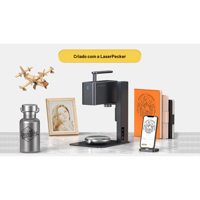 Gravadora a Laser Portátil LaserPecker LP2 Pro – Potência, Precisão e Versatilidade em Gravações Profissionais