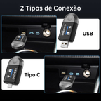 Adaptador Sem Fio CarPlay Android Auto WiFi Plug e Play