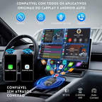 Adaptador Sem Fio CarPlay Android Auto WiFi Plug e Play