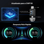 Adaptador Sem Fio CarPlay Android Auto WiFi Plug e Play