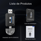 Adaptador Sem Fio CarPlay Android Auto WiFi Plug e Play