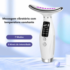 Aparelho de Beleza Facial e Pescoço 7 Cores LED – Lifting, Massagem e Redução de Linhas