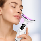Aparelho de Beleza Facial e Pescoço 7 Cores LED – Lifting, Massagem e Redução de Linhas