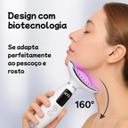 Aparelho de Beleza Facial e Pescoço 7 Cores LED – Lifting, Massagem e Redução de Linhas