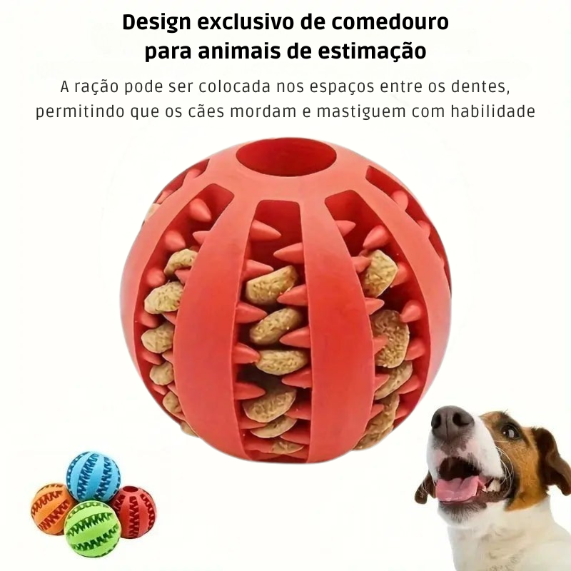Bola Interativa para Cachorros com Dispenser de Petiscos Resistente e Atóxica