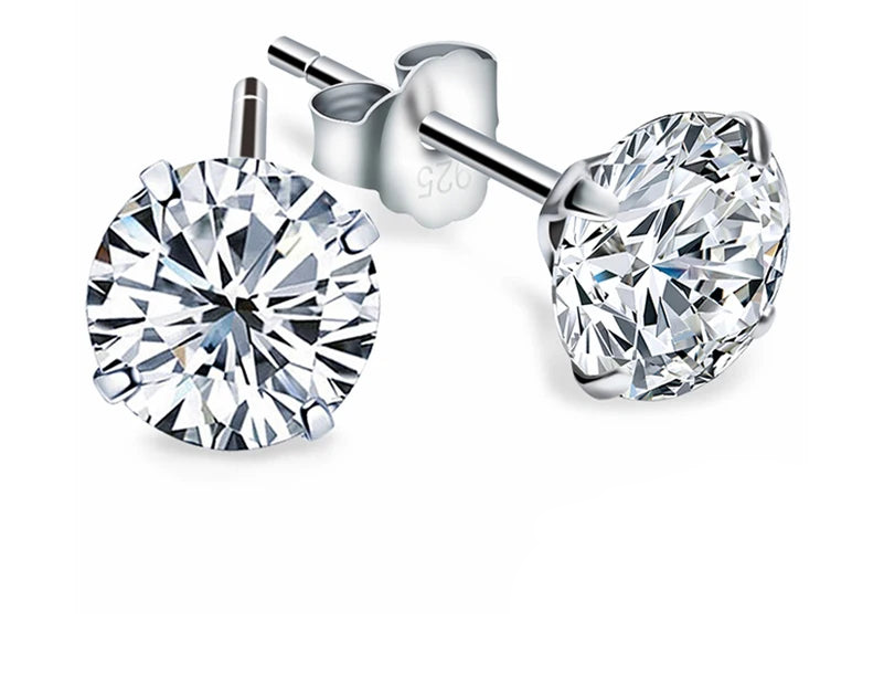 Brincos Femininos 925 Prata Esterlina com Zircônia – Elegância e Brilho Atemporal