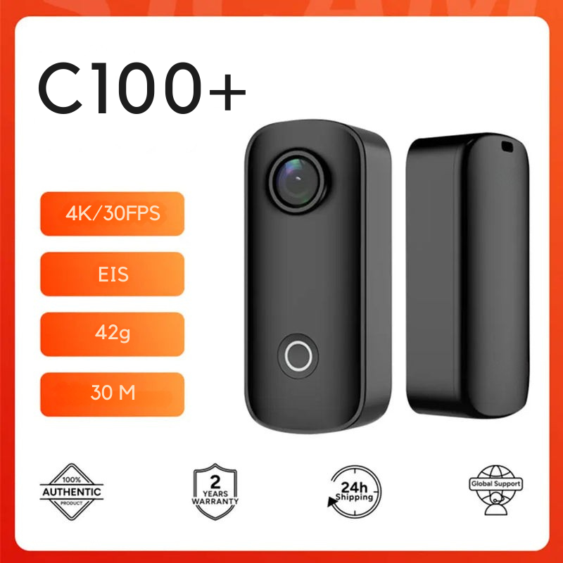 Câmera de Ação SJCAM C100 Plus 4K à Prova d’Água com Wi-Fi e EIS