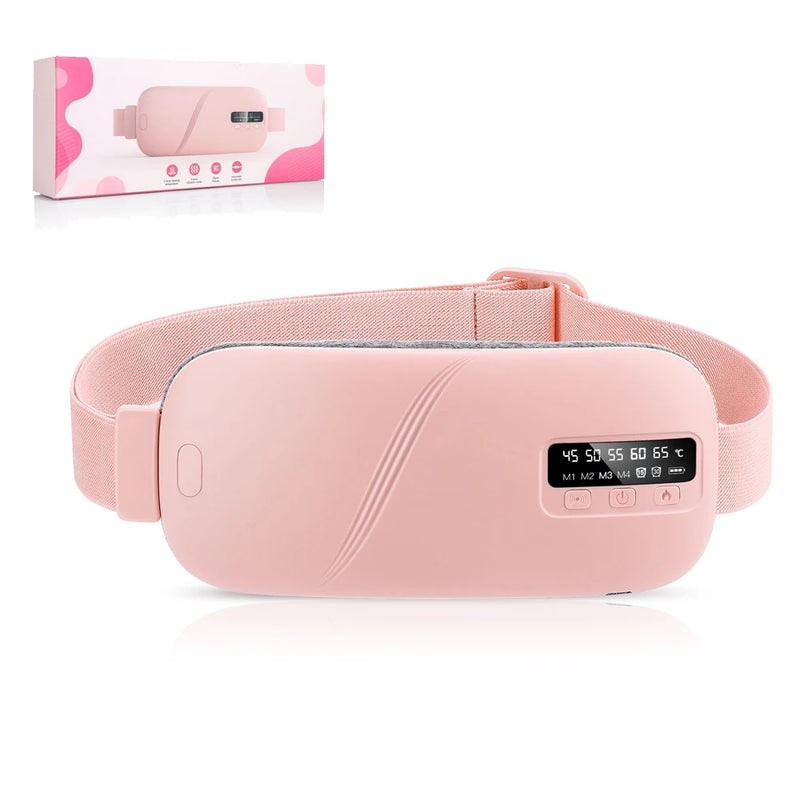 Cinta Massageadora Abdominal Menstrual com Aquecimento e Vibração Portátil