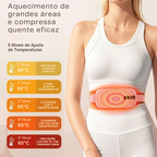 Cinta Massageadora Abdominal Menstrual com Aquecimento e Vibração Portátil
