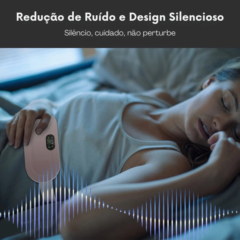 Cinta Massageadora Abdominal Menstrual com Aquecimento e Vibração Portátil