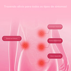 Cinta Massageadora Abdominal Menstrual com Aquecimento e Vibração Portátil