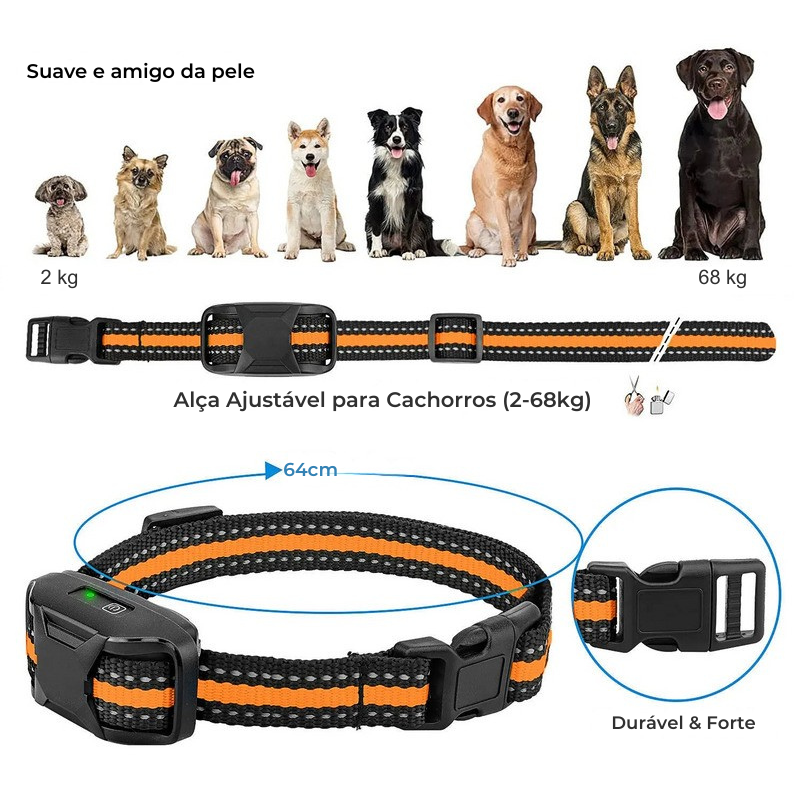 Coleira Elétrica para Cães 3300Ft – Treinamento à Distância com Segurança e Controle