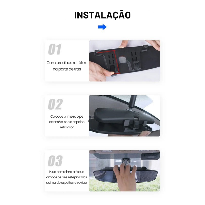 Espelho Retrovisor para Bebê no Banco Traseiro com Visão Ampla Universal