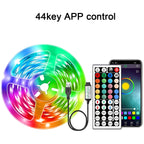 Fita LED RGB Inteligente 5–30m – Controle por App e Controle Remoto para Decoração
