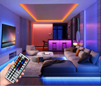 Fita LED RGB Inteligente 5–30m – Controle por App e Controle Remoto para Decoração