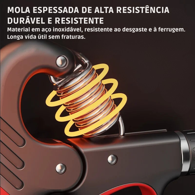 Fortalecedor de Mãos Inteligente – Contador Digital, Ajuste de Resistência e Treino Portátil