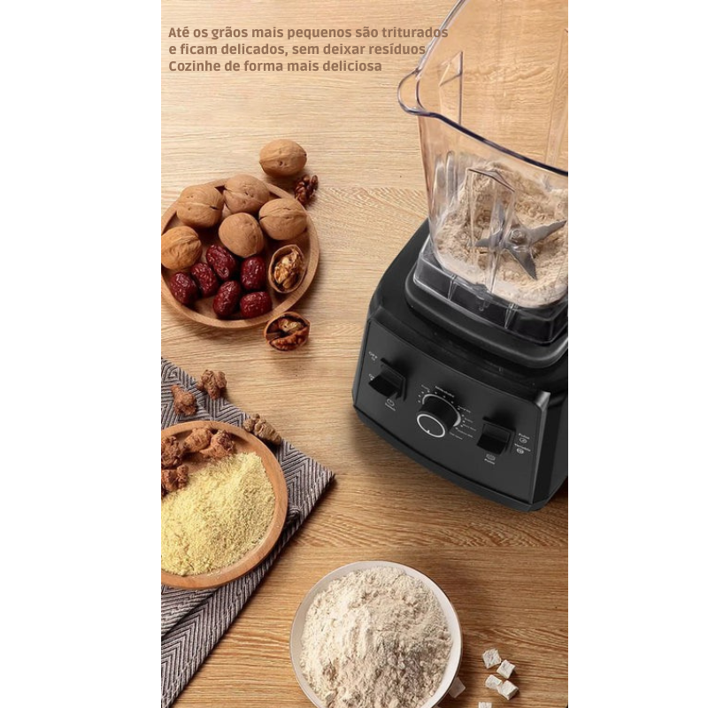 Liquidificador Processador de Alimentos 2L com Velocidade Ajustável para Sucos e Smoothies