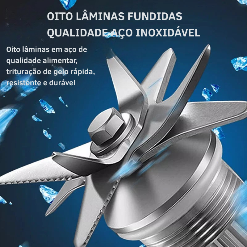 Liquidificador Processador de Alimentos 2L com Velocidade Ajustável para Sucos e Smoothies