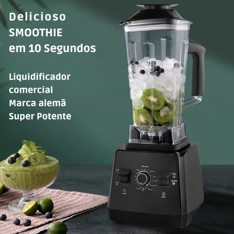 Liquidificador Processador de Alimentos 2L com Velocidade Ajustável para Sucos e Smoothies