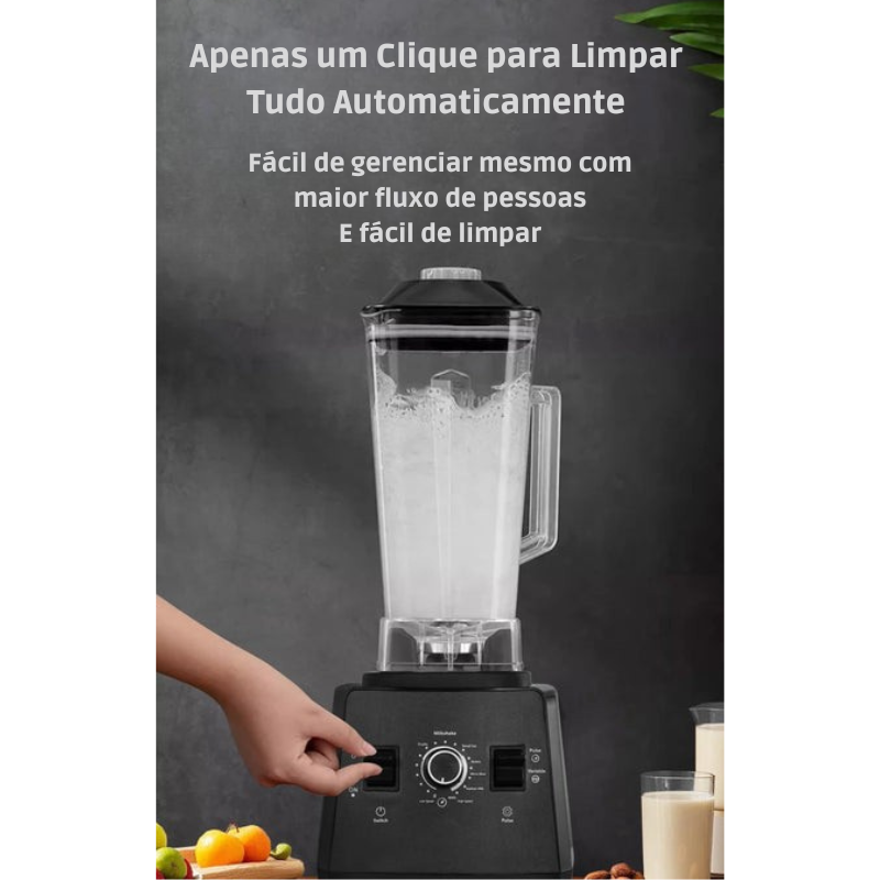 Liquidificador Processador de Alimentos 2L com Velocidade Ajustável para Sucos e Smoothies