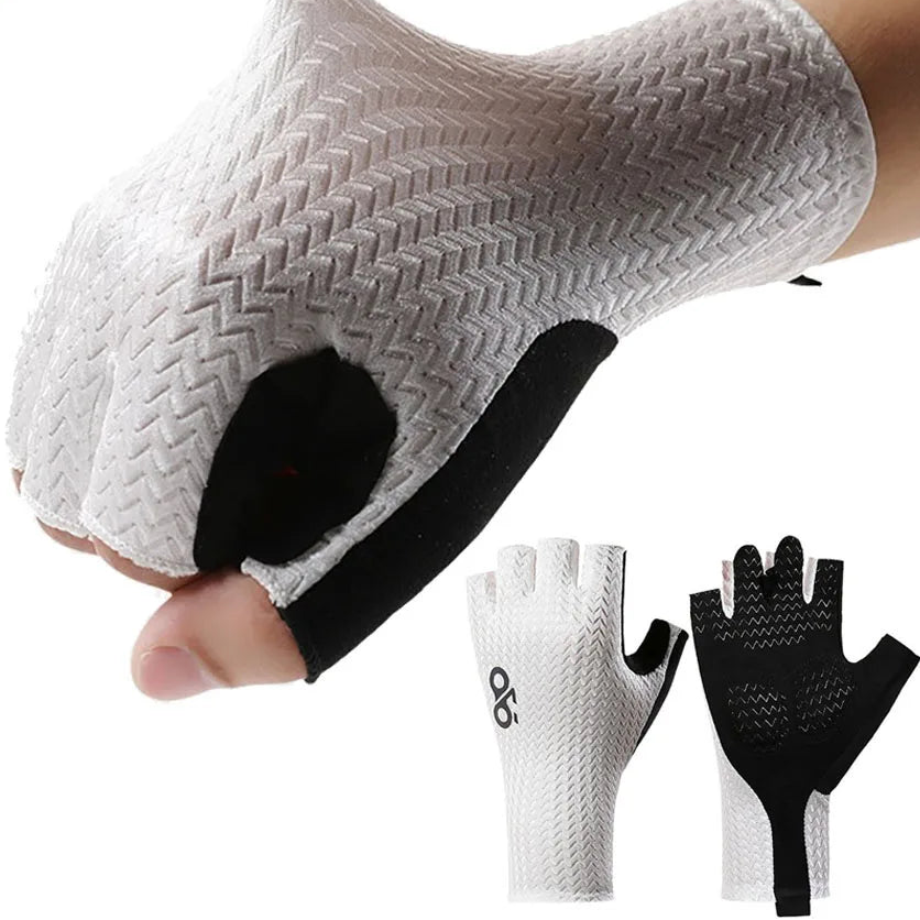 Luva de Ciclismo Meio Dedo – Respirável, Aderente e Confortável para Pedaladas