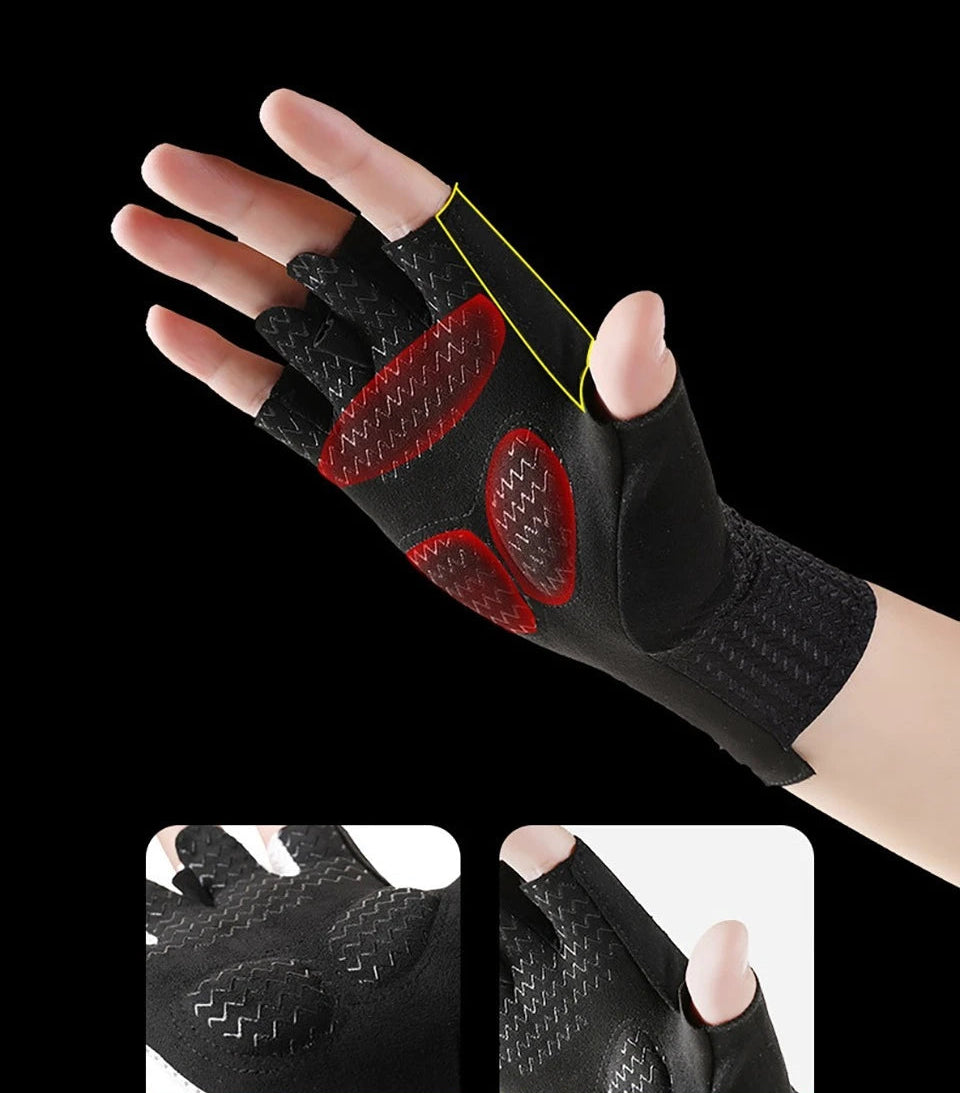 Luva de Ciclismo Meio Dedo – Respirável, Aderente e Confortável para Pedaladas