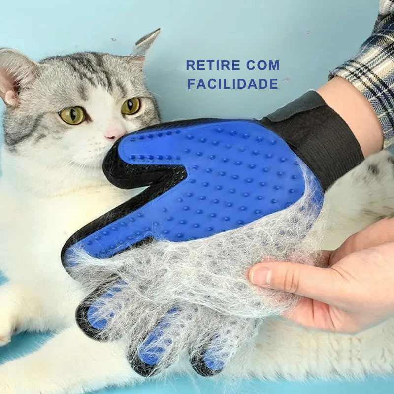 Luva de Silicone para Pets – Escovação, Banho e Limpeza de Cães e Gatos