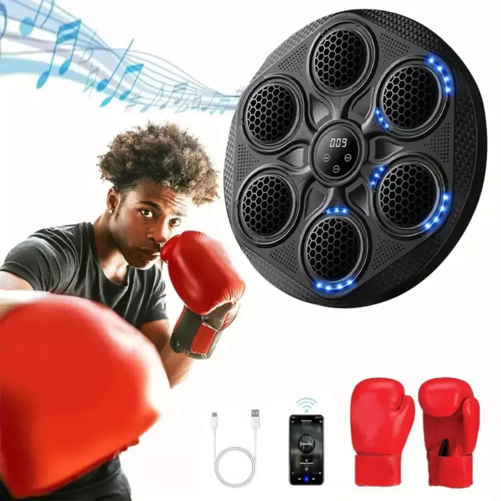 Máquina Boxe Musical – Treino Interativo, Reflexos e Diversão para Adultos e Crianças