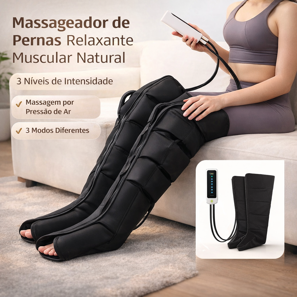 Massageador Elétrico para Pernas com Relaxamento Muscular