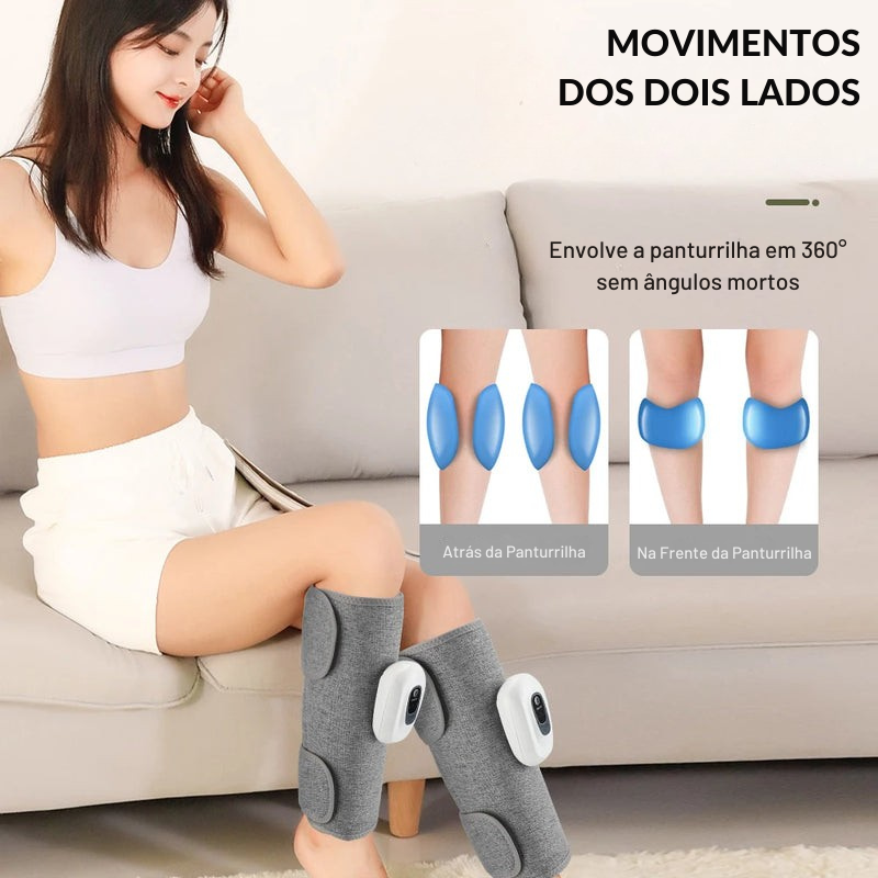 Massageador Elétrico para Pernas Portátil com Vibração e Relaxamento Muscular