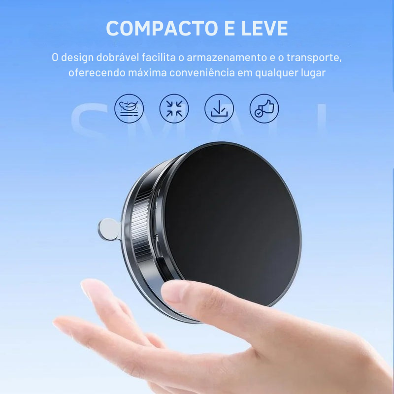 Suporte Magnético para Celular Carro com Ventosa a Vácuo 360° Universal