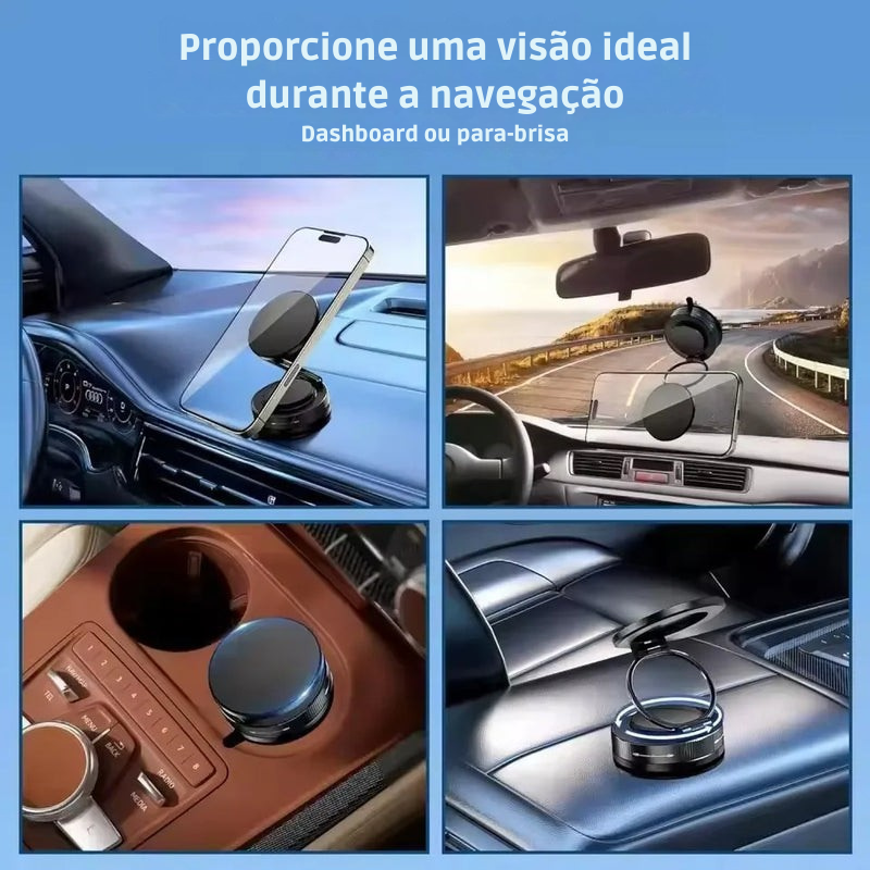 Suporte Magnético para Celular Carro com Ventosa a Vácuo 360° Universal