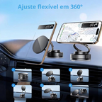 Suporte Magnético para Celular Carro com Ventosa a Vácuo 360° Universal