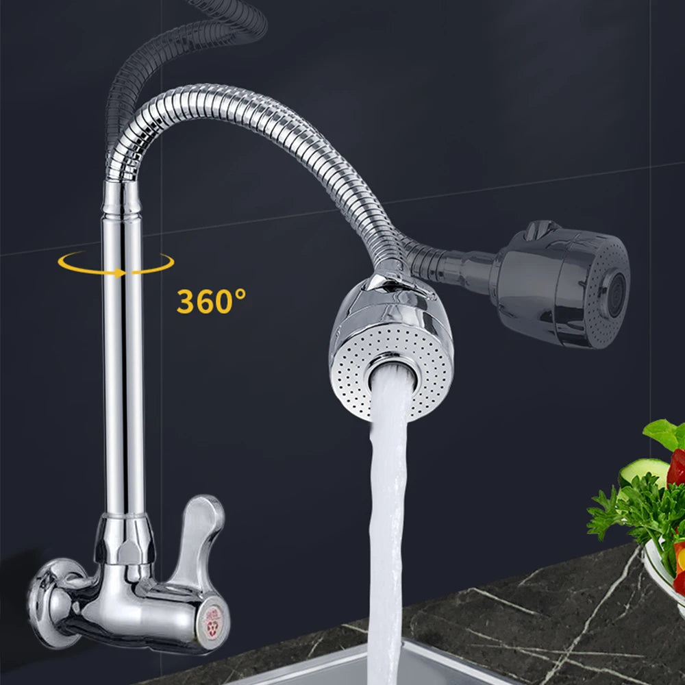 Torneira Flexível para Cozinha 360° – Duplo Jato e Alta Pressão